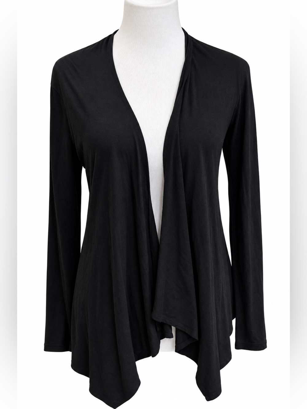 Banana Republic Black Draped Open-Front Cardigan PS